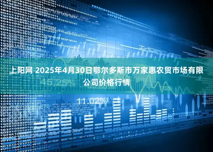 上阳网 2025年4月30日鄂尔多斯市万家惠农贸市场有限公司价格行情